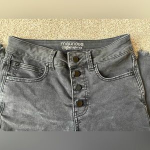 Maurice’s Skinny Black Everflex Distressed Jeans